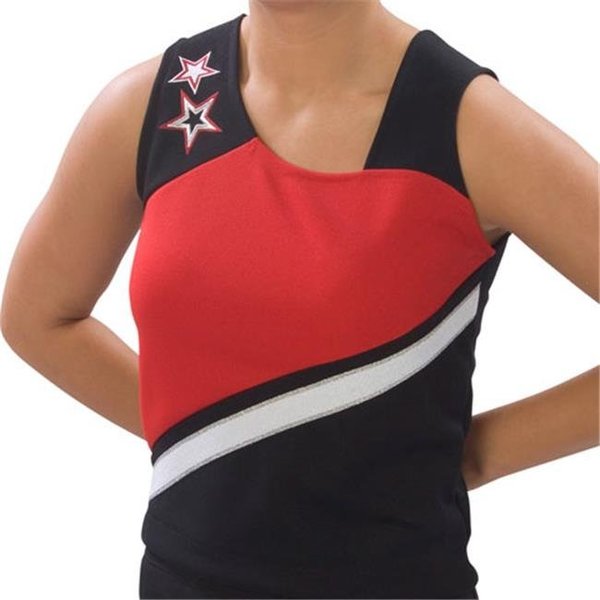 Pizzazz Performance Wear Pizzazz Performance Wear UT75 -BLKRED-AM UT75 Adult Supernova Uniform Shell - Black with Red - Adult Medium UT75BLKREDAM